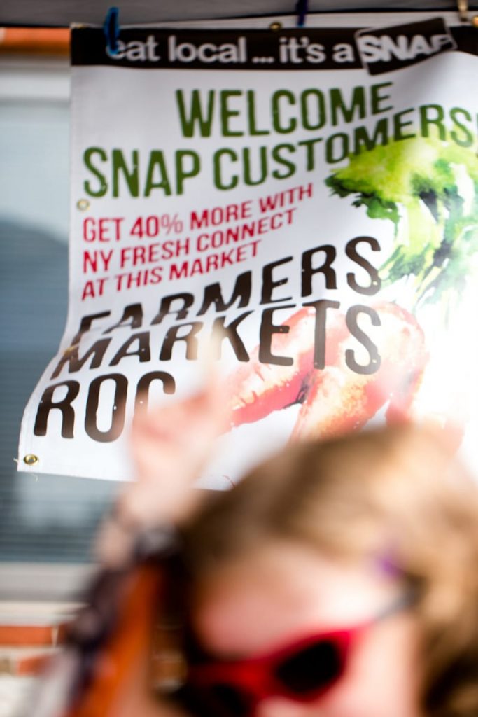 SNAP recipients can use their benefits at the market to buy food