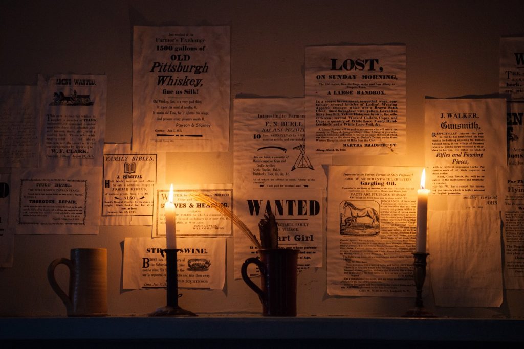 candles showing old posters