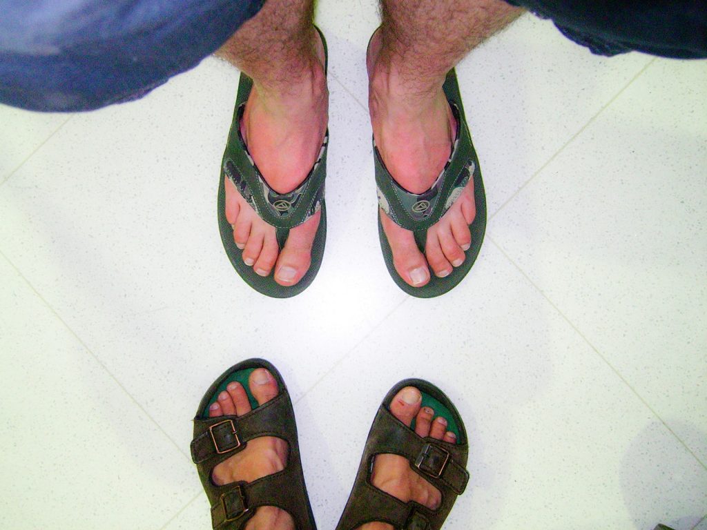 feet in an airport